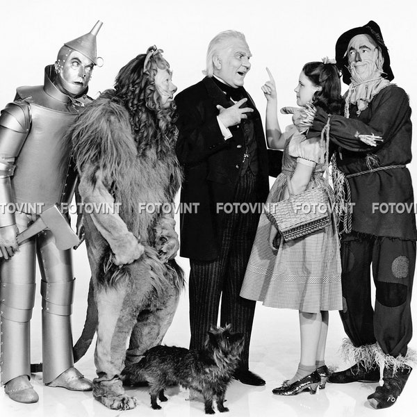 The Wizard of Oz CAST Photo Picture DOROTHY SCARECROW Tin Man Lion Toto Movie Publicity Photograph Print 8x10, 8.5x11, 11x14 or 16x20 (OZ2)