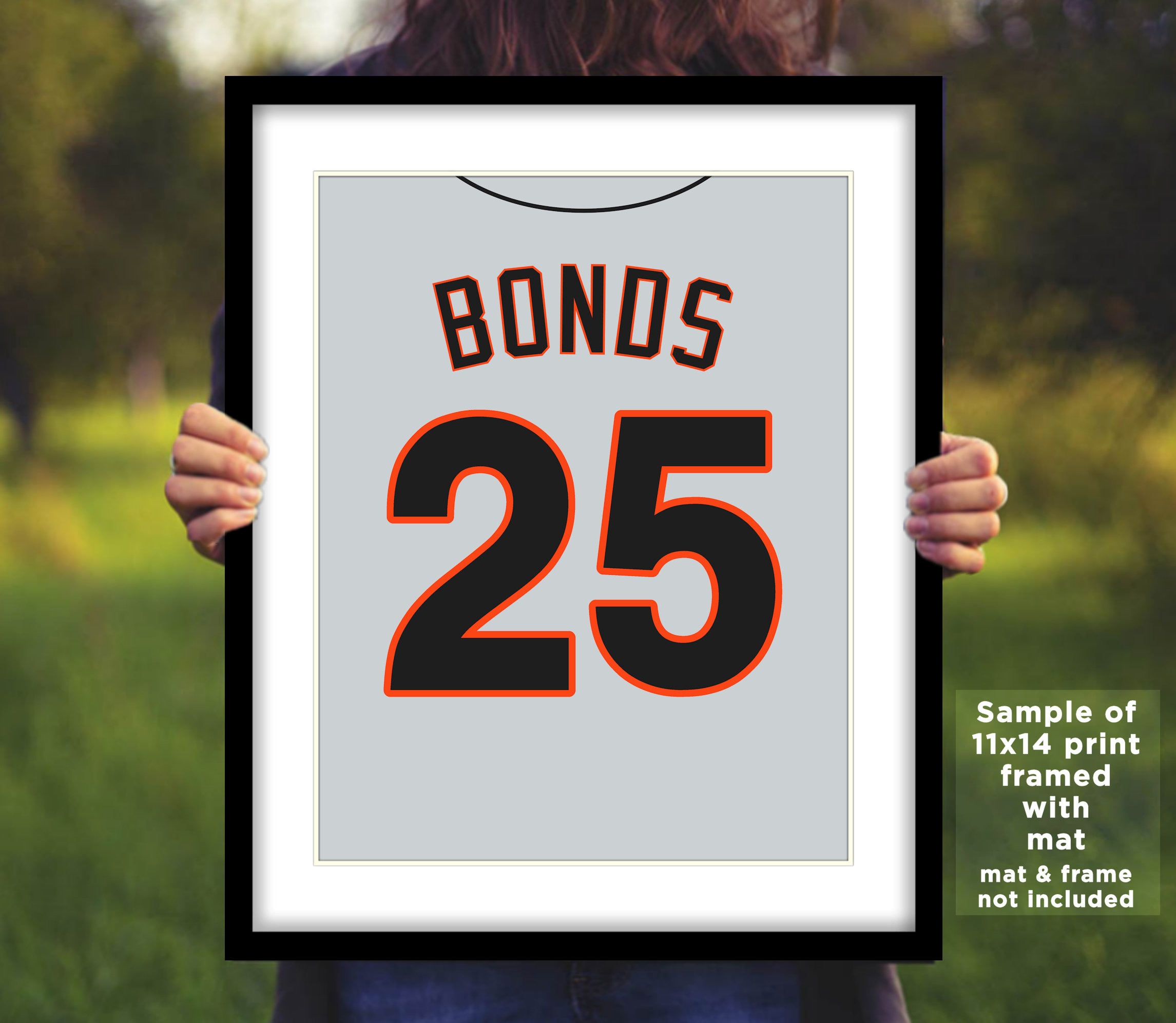 Barry Bonds Giants Custom Framed Jersey Display