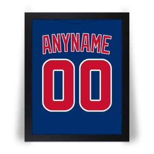 CHICAGO CUBS comparable Personalized Baseball Photo Poster (Any Name & Number) 8x10, 8.5x11, 11x14, 16x20 White or Blue w/Framed Option (JZ)