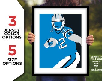 CHRISTIAN McCAFFREY Photo Picture CAROLINA PANTHERS Football Sports Player Art Print 8x10, 8.5x11, 11x14, 11x17, 16x20 (nfl) 3 Jersey Colors