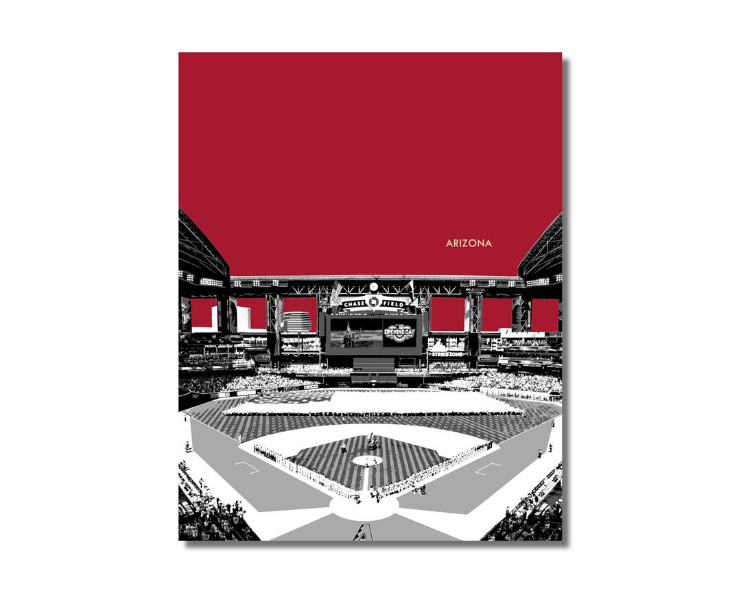ARIZONA DIAMONDBACKS Chase Field Photo Picture Baseball Stadium Skyline ...