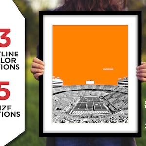 NEYLAND STADIUM Knoxville, Tennessee Football Photo Picture Skyline Poster Print 8x10, 8.5x11, 11x14, 11x17, 16x20 (int) cfb