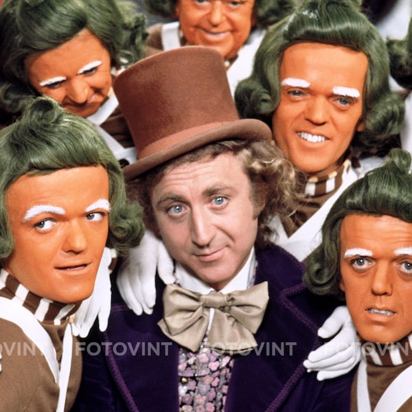 Gene Wilder WILLY WONKA Oompa Loompa Photo Picture CHOCOLATE Factory Movie Photograph Print 8x10, 8.5x11 or 11x14 Wall Art Room Decor (WW4)