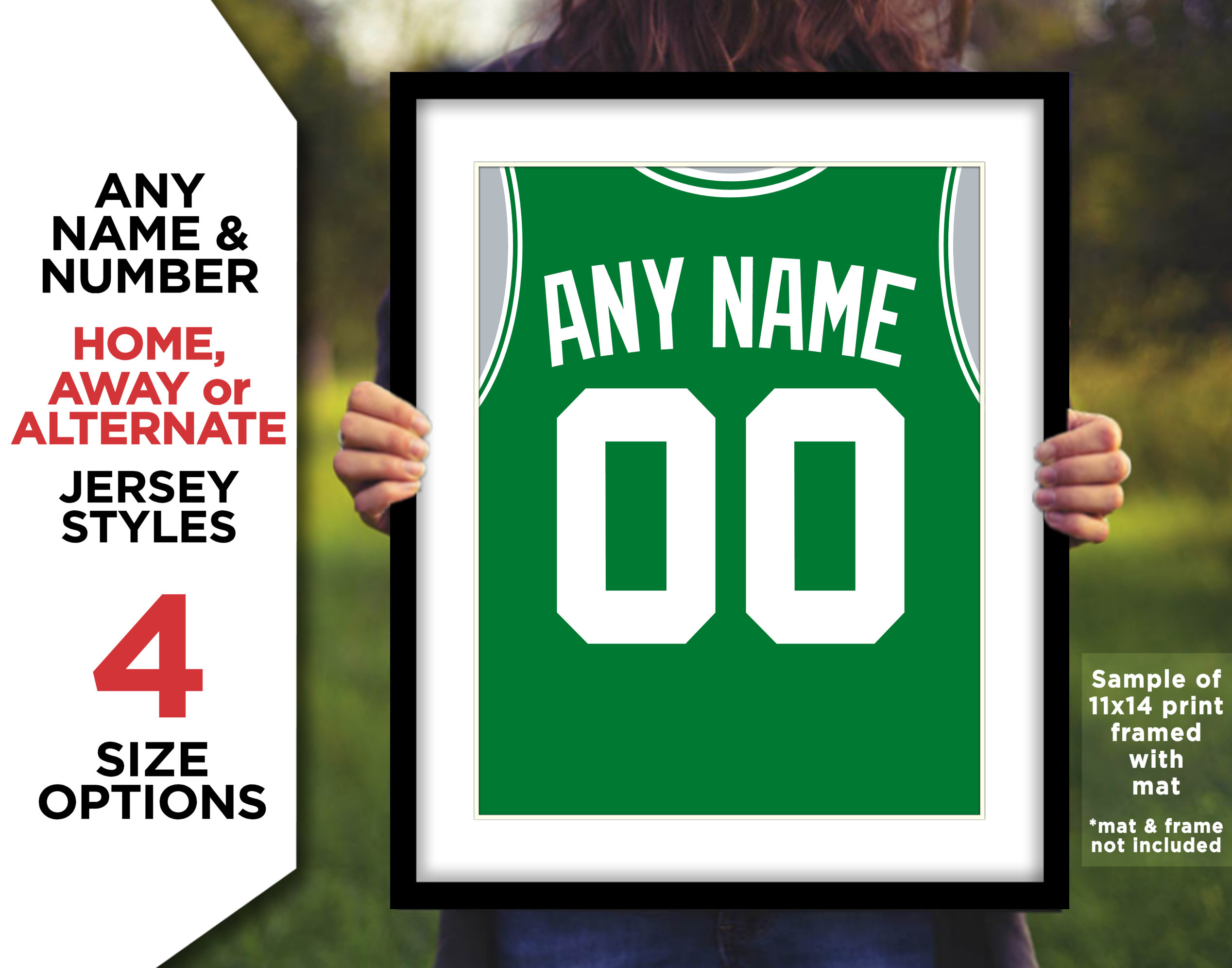 Bill Russell 35x43 Custom Framed Boston Celtics Jersey Display / 11xNB –