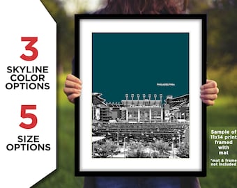 PHILADELPHIA EAGLES Photo Picture Lincoln Financial Field Stadium Football SKYLINE Poster Print 8x10, 8.5x11, 11x14, 11x17 or 16x20 (ex) nfl