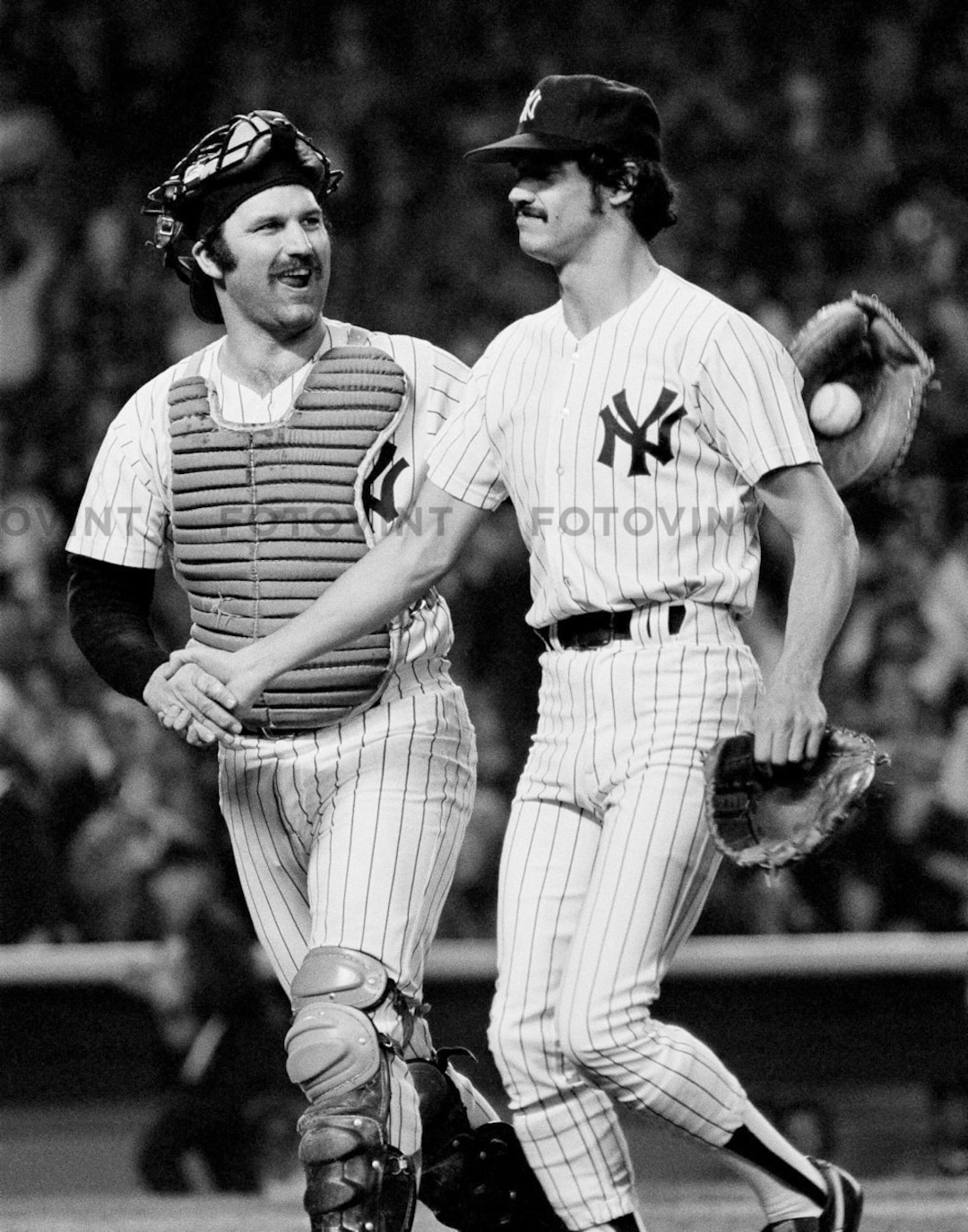 Thurman Munson Ron Guidry NEW YORK YANKEES Photo Picture 