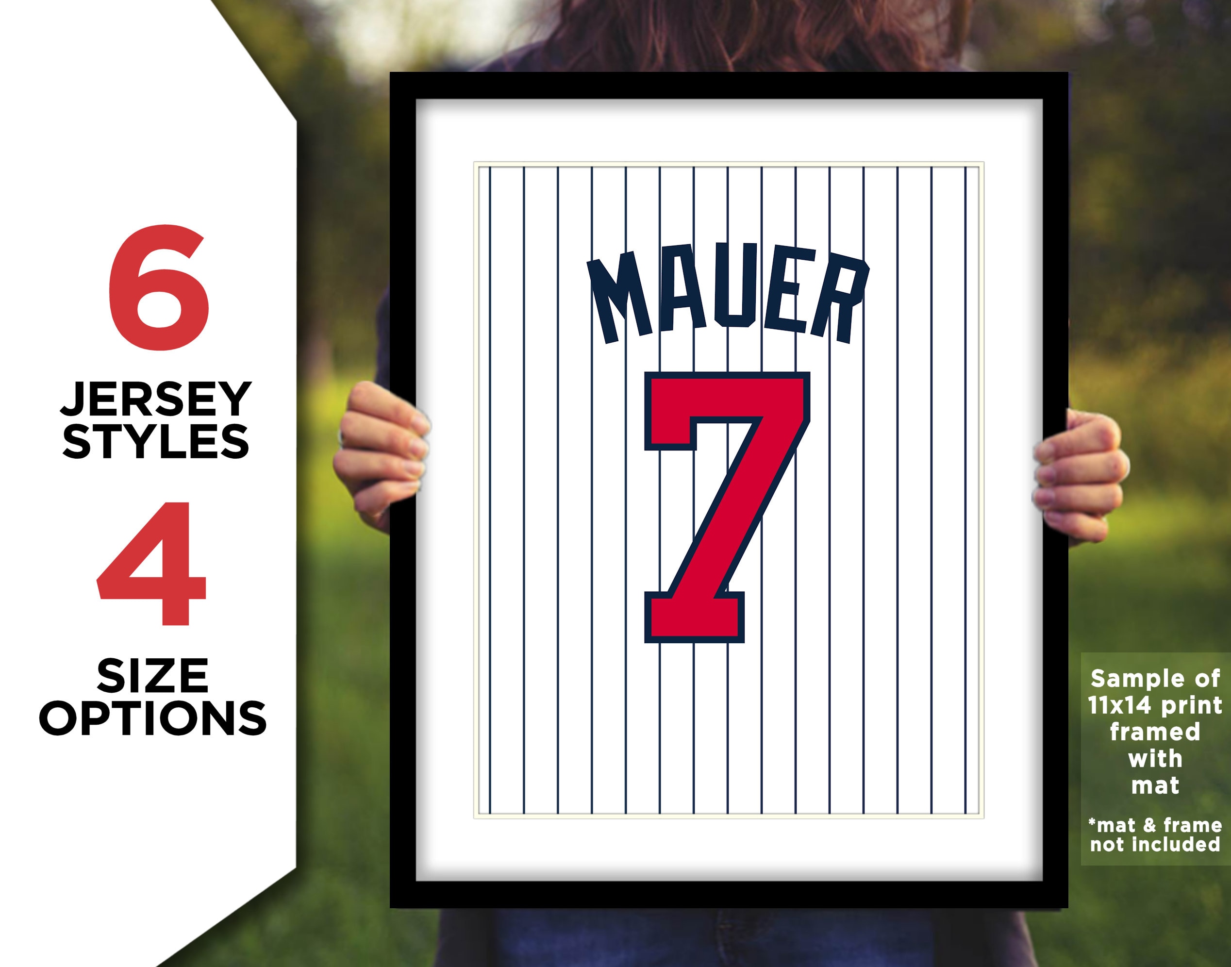 JOE MAUER Jersey Photo Picture Art MINNESOTA Twins Baseball 6