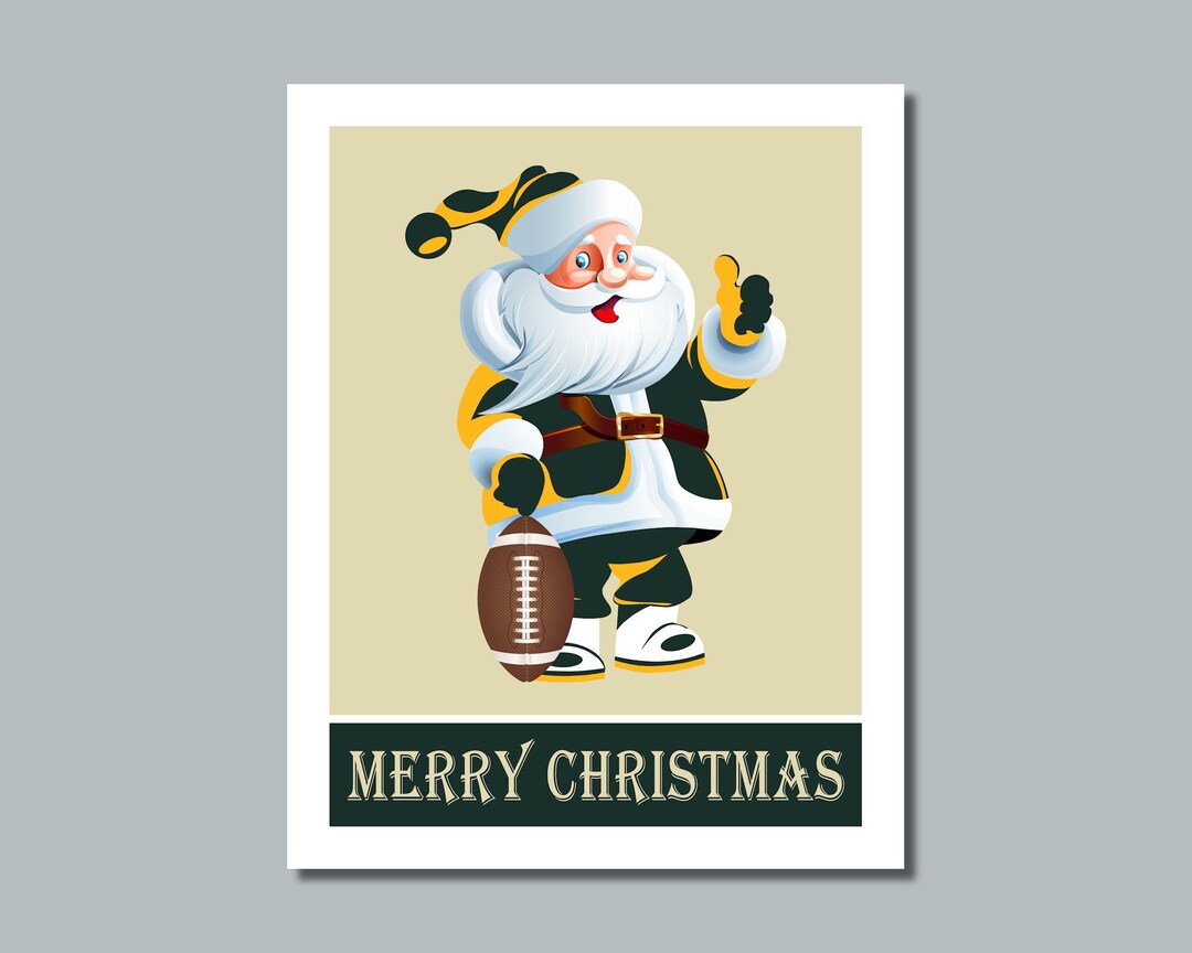 GREEN BAY PACKERS Style Football Christmas Santa Decoration Photo