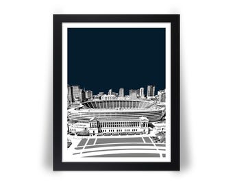Tableau Sur Toile TUMOVO - Chicago Bears Au Soldier Stadium - 5 Panneaux, 152x81cm