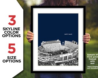 BEAVER STADIUM Photo Picture Happy Valley Football State College, PA Skyline Poster 8x10, 8.5x11, 11x14, 11x17 or 16x20 (exterior) cfb