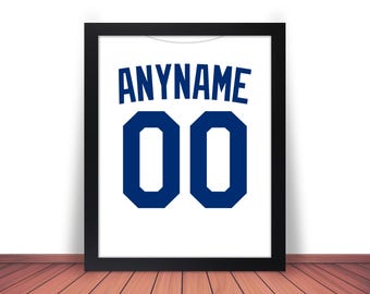 Framed KANSAS CITY ROYALS comparable Photo Picture "Any Name & Number" Custom Baseball Poster 8x10 or 11x14 - White, Blue or Gray (kan jz w)