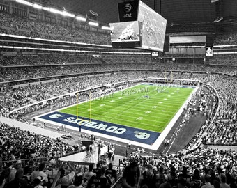 DALLAS COWBOYS AT&T Stadium Photo Picture Football Spotlight Poster Print 8x10, 8.5x11, 11x14 or 11x17 (SL1)