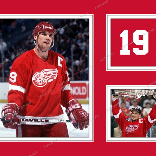 Steve Yzerman DETROIT RED WINGS Photo Picture Collage Hockey Print 8x10, 8.5x11, 11x14 or 16x20 (nhl)