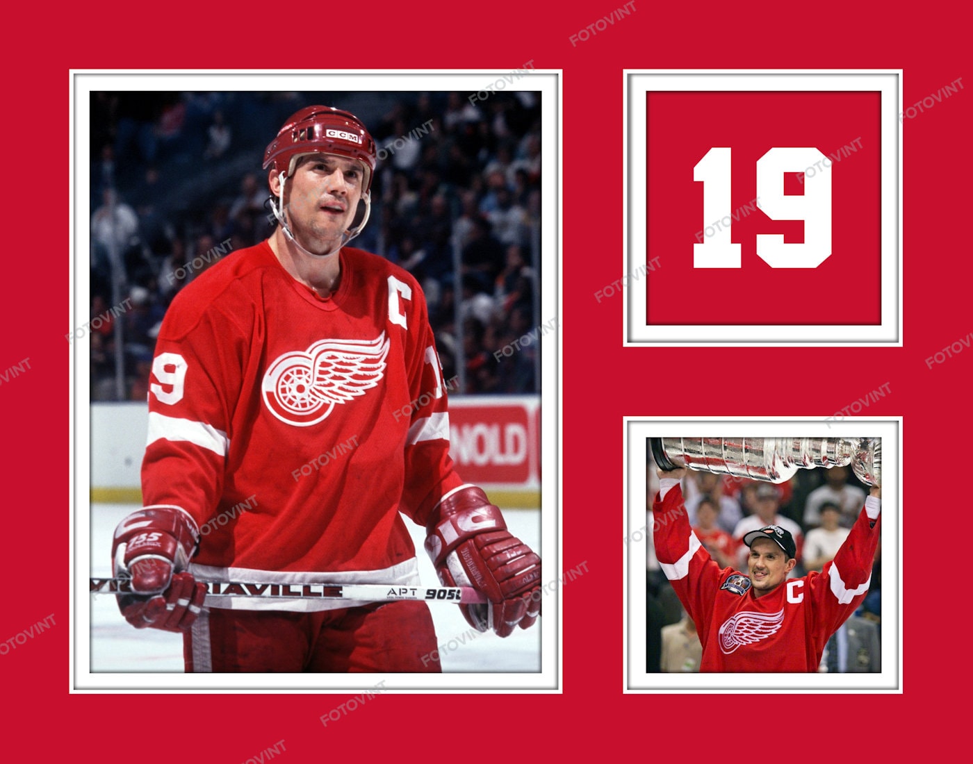 Detroit Red Wings Customized Number Kit For 1997-2007 Away Jersey