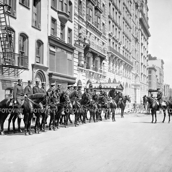 1905 NYPD Mounted POLICE Photo Picture VINTAGE New York City Cop Horse Squad Photograph Print 8x10, 8.5x11, 11x14 or 16x20 (POL11)