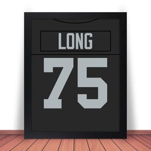 HOWIE LONG Photo Picture Oakland/Los Angeles RAIDERS Football 8x10, 8.5x11, 11x14, 16x20 Black, White w/Framed Option 8x10, 11x14 (oak jz b)