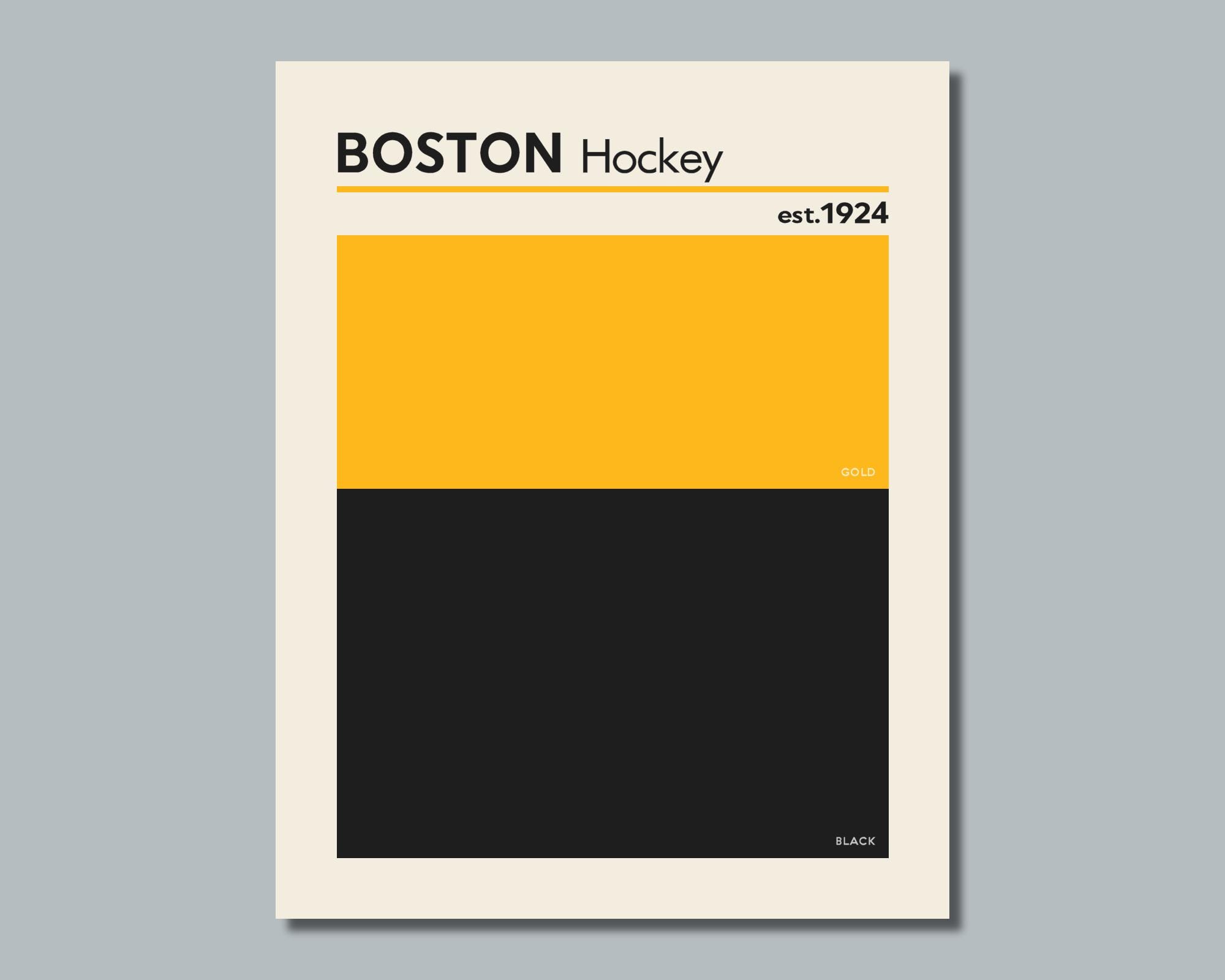 BOSTON BRUINS comparable Hockey Color Swatch Photo Picture Poster - 8x10, 8.5x11, 11x14 or 16x20 (a)