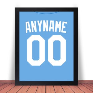 Póster de béisbol personalizado enmarcado de los Kansas City Royals, con foto comparable, "Cualquier nombre y número", 8x10 o 11x14, blanco, azul o gris (kan jz b)