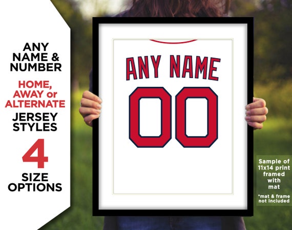 BOSTON RED SOX Jersey Photo Picture any Name & 