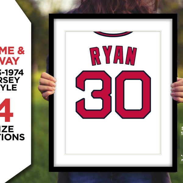 NOLAN RYAN Jersey Photo Picture Art CALIFORNIA Angels Throwback Home or Away Baseball Poster Print 8x10, 8.5x11, 11x14 or 16x20 (caljers)