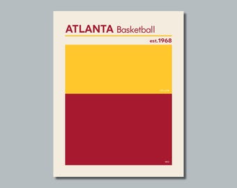 ATLANTA HAWKS comparable Basketball Color Swatch Photo Picture Poster - 8x10, 8.5x11, 11x14 or 16x20 (a)