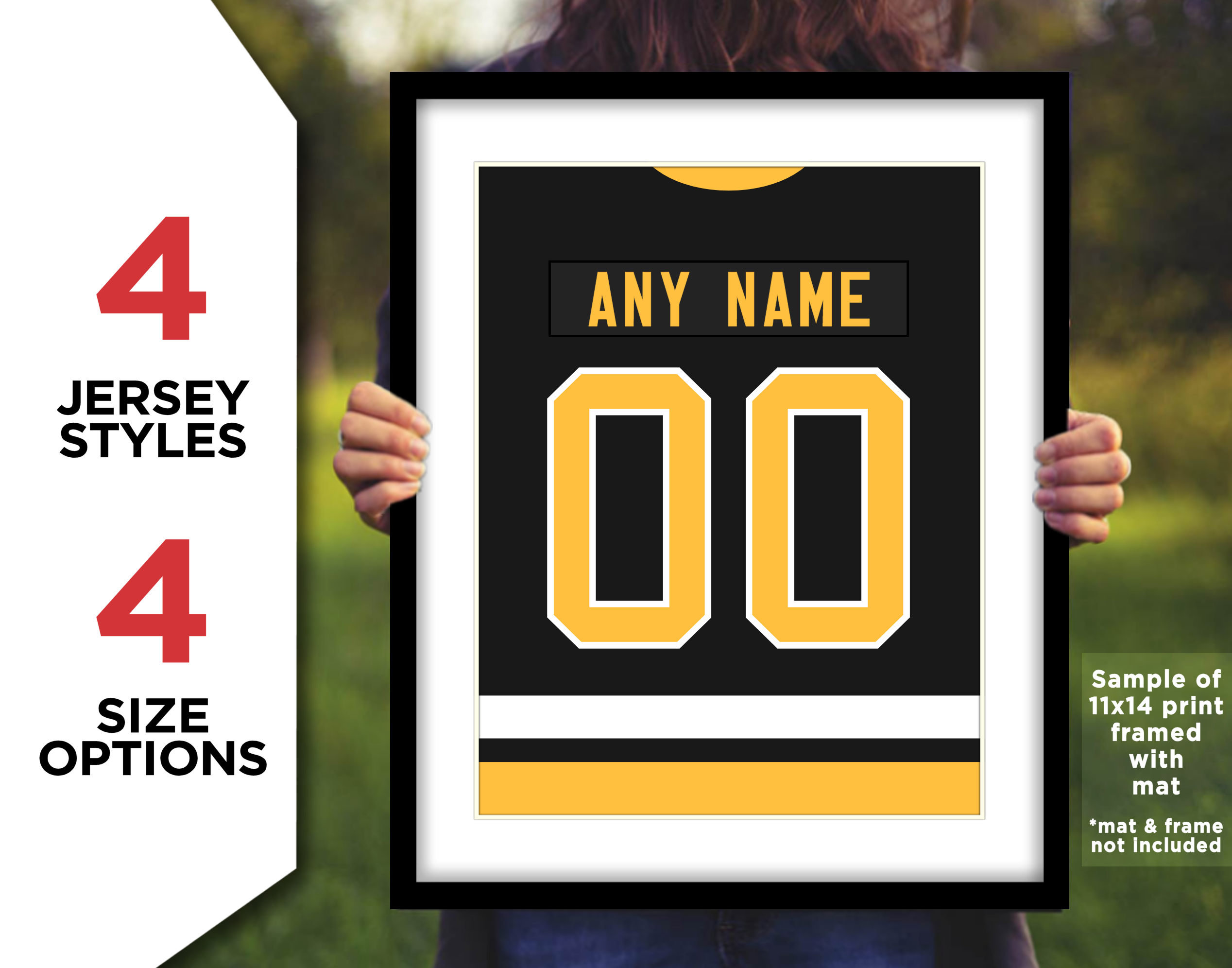 Personalized Name & Number FREE US SHIPPING Pittsburgh Penguins Jersey Poster 