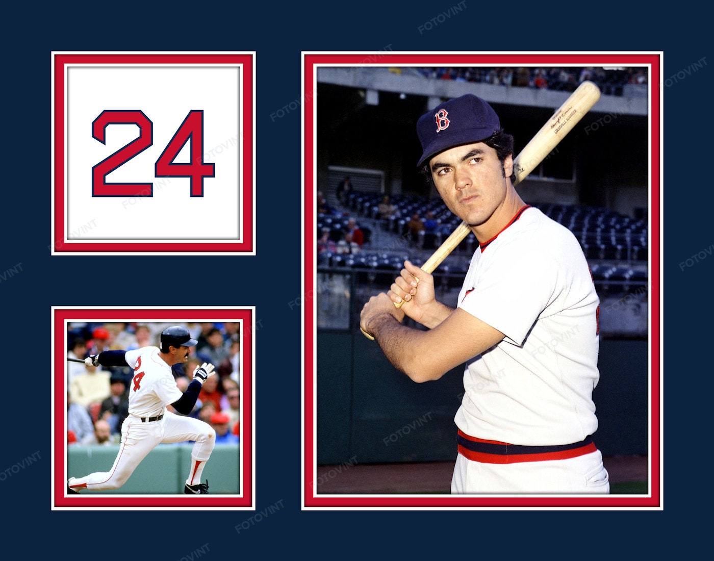 Boston Red Sox Carl Yastrzemski, Fred Lynn & Jim Rice In 1975 8x10