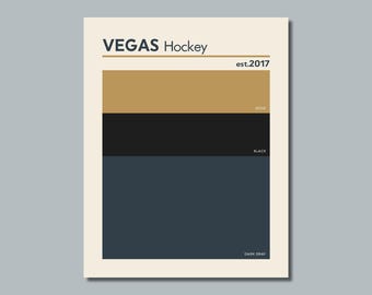 VEGAS GOLDEN KNIGHTS comparable Hockey Color Swatch Photo Picture Poster - 8x10, 8.5x11, 11x14 or 16x20 (a)