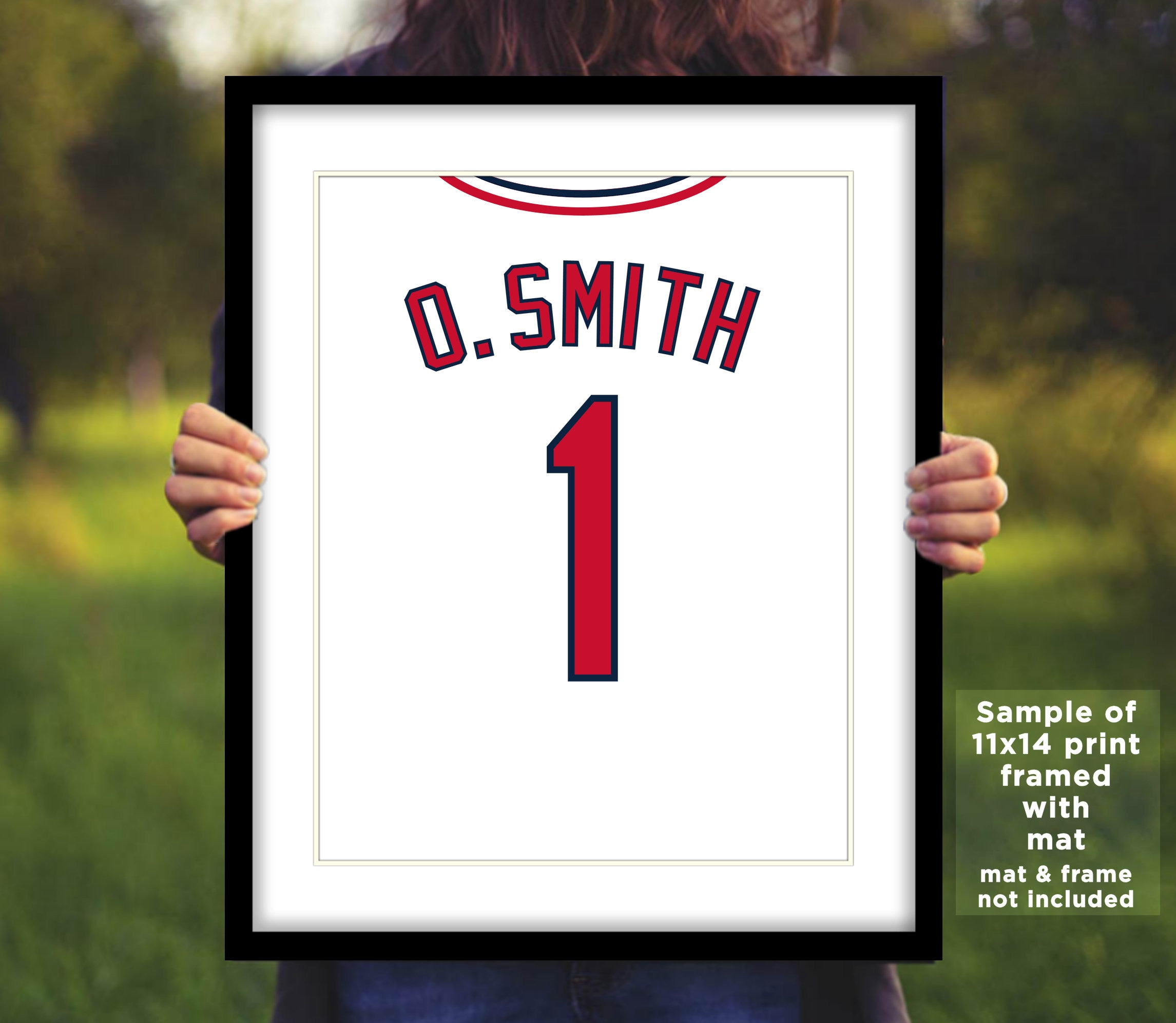 OZZIE SMITH AUTOGRAPHED HAND SIGNED CUSTOM FRAMED ST LOUIS CARDINALS JERSEY