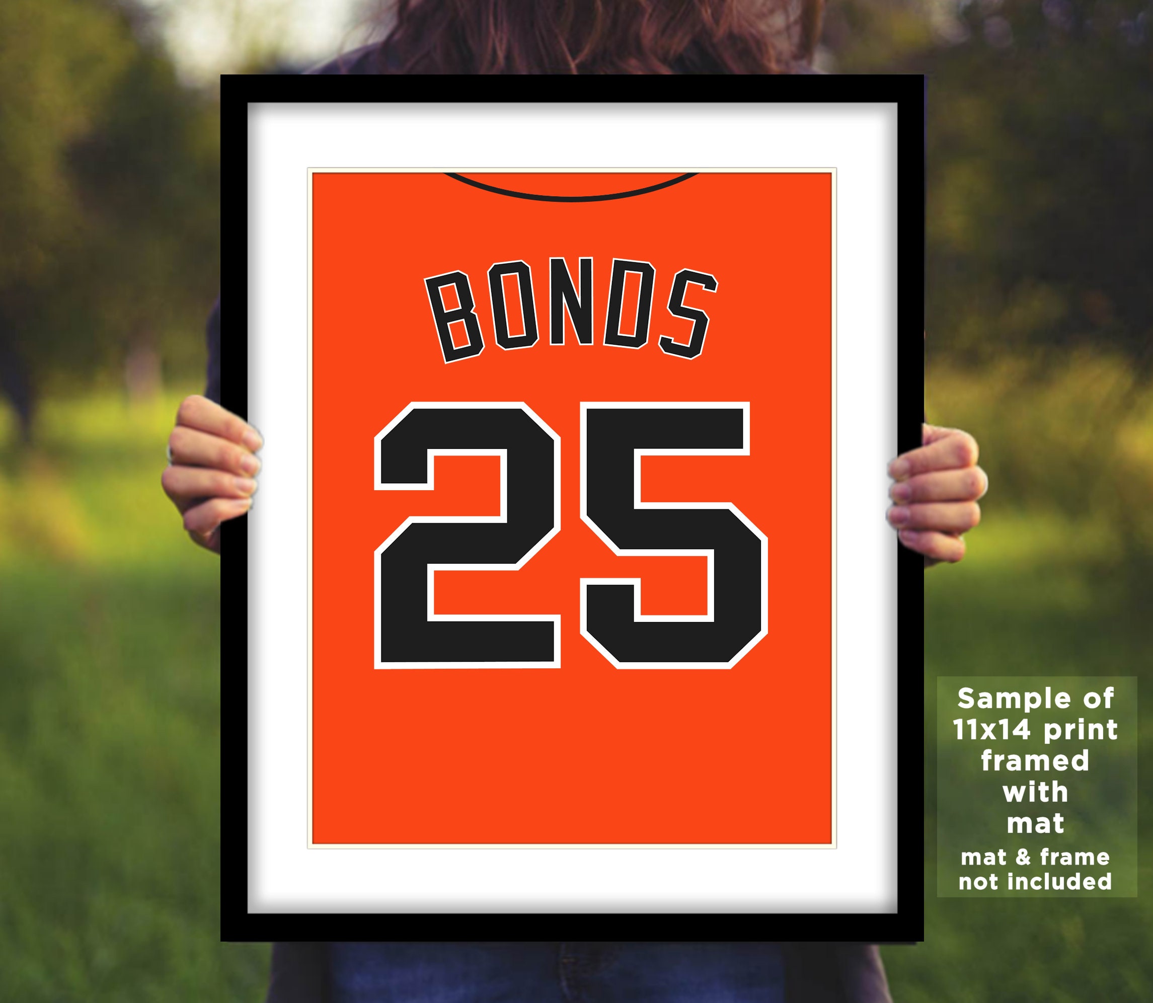 Barry Bonds #25 San Francisco Giants Signature Jersey  Sticker for Sale by  TheBmacz