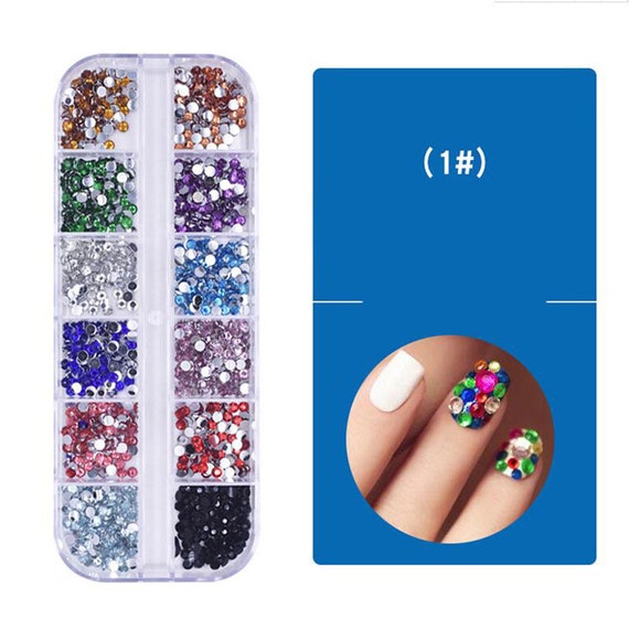 Mixed Color Rhinestone Cabochon, Flat Back, Round, Nail Art, Clay, Crafts, Bedazzle, Settings, DIY Cards, Jewelry, About 2000pcs Per Kit