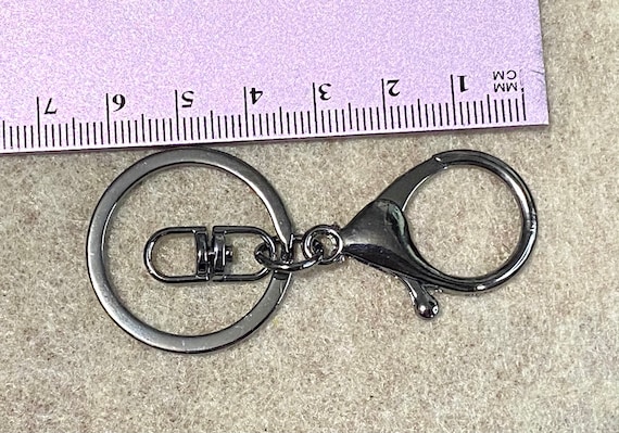 5, 10, or 15 Iron Swivel Lobster Claw Clasps, Platinum, 1inch D-ring,  Lanyard Connector, Keychains, DIY Kid's Crafts, Purse Strap, Dog Leash 
