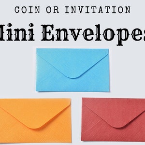 25 sobres MINI, sobres texturizados con un brillo elegante, sobres de invitación, fiesta de bodas, rojo, amarillo o azul, monedas, 10 x 6 cm