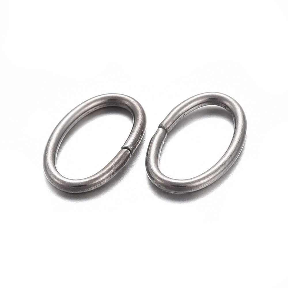 Black Finish Large Oval Jump Rings / 100 Pack / 3x5mm ID / 17 Gauge / –  StravaMax Jewelry Etc