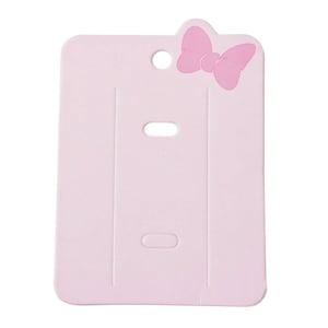 100 tarjetas con pasadores para el pelo (aprox.), rosas, con forma de pajarita, en blanco, para exhibir joyas, rectangulares, de cartón, para exhibir alfileres, para el pelo