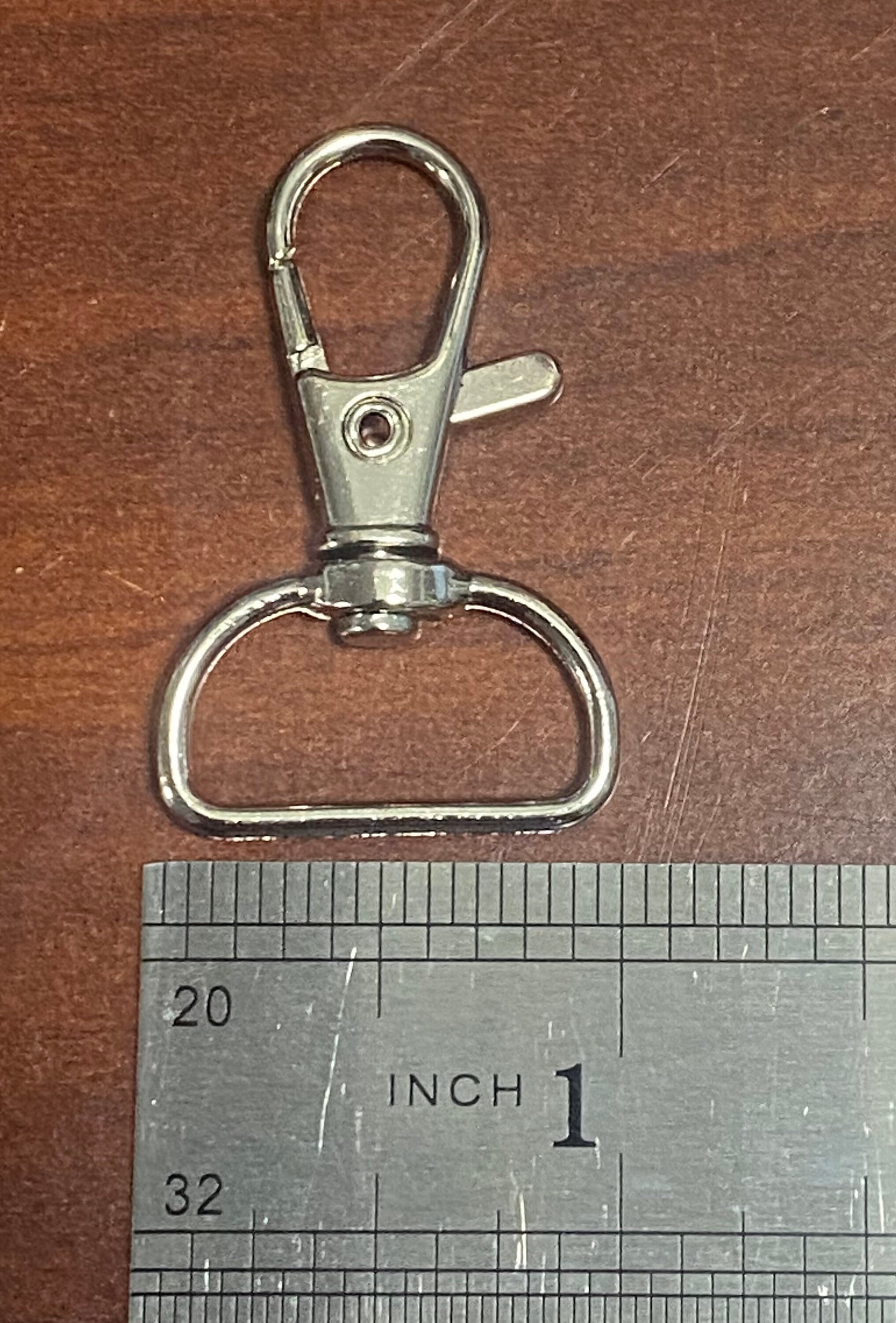 5, 10, or 15 Iron Swivel Lobster Claw Clasps, Platinum, 1inch D