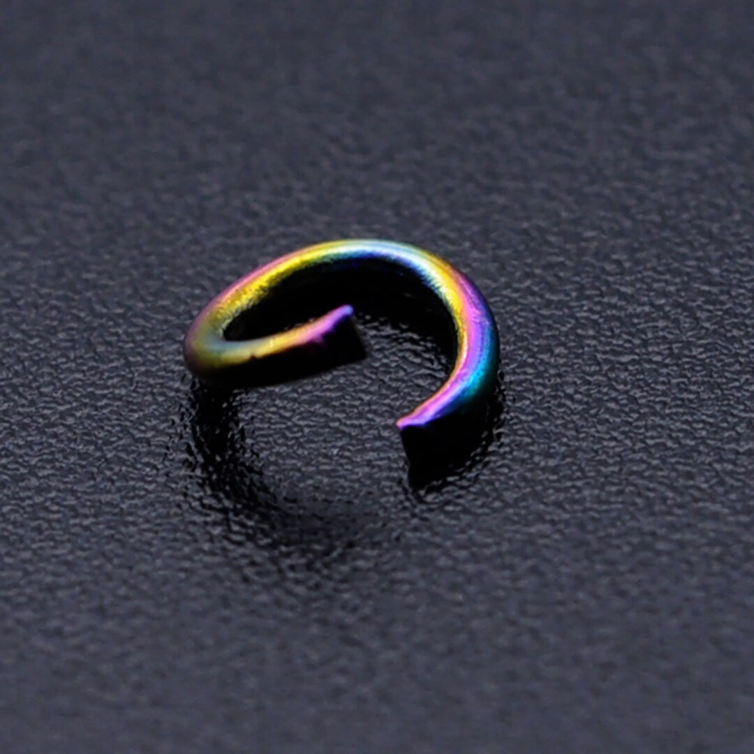 50 or 100 Rainbow Jump Rings, 4mm, 5mm, 6mm, Ion Plated Stainless Steel