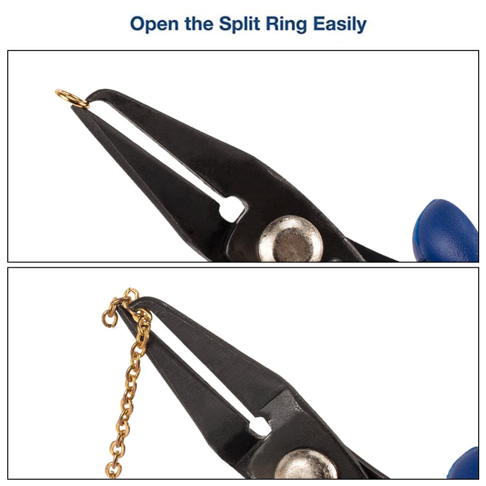 Split Ring Opening Pliers Tweezers Opener Tools Jewelry Making Tools Jump  Ring Jewelry Pliers for Opening Split Ring or Key Chain Gunmetal Color  135mm 