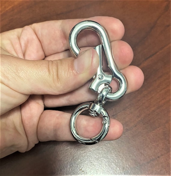 1 or 3 Gold, Silver, Black, Bronze Keychain, Carabiner Spring Clasp With O- ring Spring Clasp, Swivel Ring, Dog Leash, Purse, Heavy-duty, 3in -   Denmark