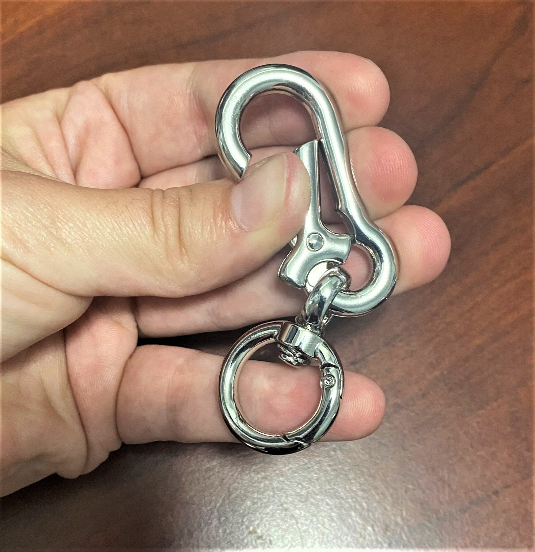 1 or 3 Gold, Silver, Black, Bronze Keychain, Carabiner Spring Clasp With O- ring Spring Clasp, Swivel Ring, Dog Leash, Purse, Heavy-duty, 3in -   Denmark