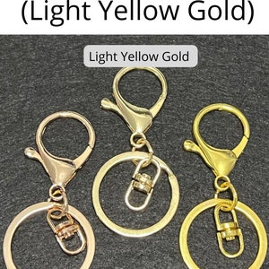 1, 5 or 10 Keychains, Quality Checked, *Read Description*, Swivel, Split Ring Gold, Red Copper, Silver, Black, Rainbow, Rose, Bronze image 5