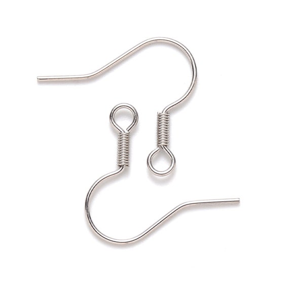 Bulk Stainless Steel Ear Hooks 10 or 25 Pairs, Hypoallergenic