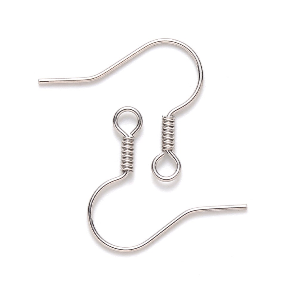 Bulk Stainless Steel Ear Hooks 10 or 25 Pairs, Hypoallergenic, With Spring  Embellishment. French Earring Wires, Earring Wires, DIY Earring, -  New  Zealand