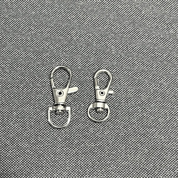 5, 10, 15, or 25 Small and Cute Swivel Lobster Claw Clasps, Swivel Hooks, Alloy, ~31x11x6mm, Keychains, Lanyard Clasps, Bag Clips DIY, Purse