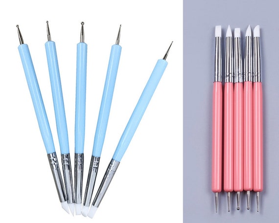 5 Piece Double Sided Silicone Sculpture Tools, Sculpture Pens, Dotting  Tools, Nail Art Carving, Nail Art Sculpture, Silicone Brush, DIY Line -   Denmark