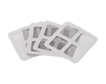 5 Pieces Mesh Screen Repair Tape, 10x10cm Patches, Fix Tears in Screen Windows, Doors, Tents, Tarp, DIY Screen, Polyurethane, Durable