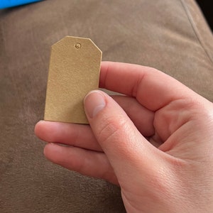100 Cartões de Etiquetas de Produtos Kraft, Etiquetas de Preço, Marrom, Burlywood, 5 x 3 cm, Etiquetas, Exibição DIY, Exibição de Joias de Produtos, Etiquetas de Presente em Branco, Arte