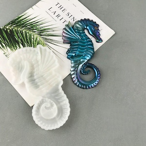 3D Seahorse Silicone Mold, Large, DIY Ocean Creations, DIY Home Decor, Use with Resin, Epoxy, Baking, Chocolate, Soap, and More! Sea Horse