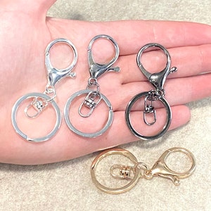 1, 5 or 10 Keychains, Quality Checked, *Read Description*, Swivel, Split Ring Gold, Red Copper, Silver, Black, Rainbow, Rose, Bronze image 9