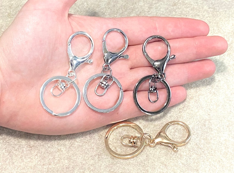 1, 5 or 10 Keychains, Quality Checked, *Read Description*, Swivel, Split Ring Gold, Red Copper, Silver, Black, Rainbow, Rose, Bronze image 9